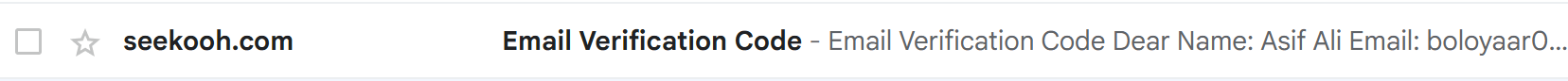Email Verification